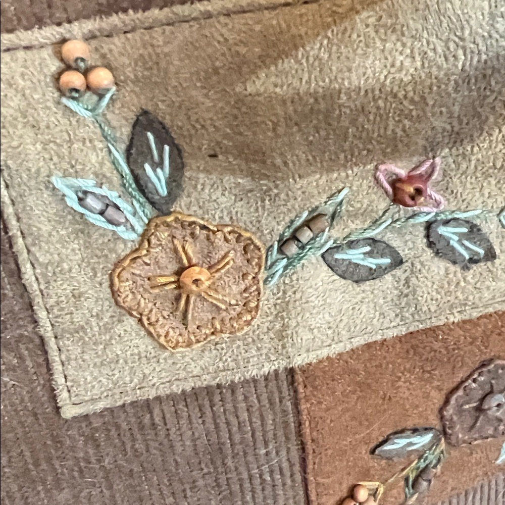 Cappelli Straworld Floral Patchwork Tote - Brown and Tan - Picture 7 of 8
